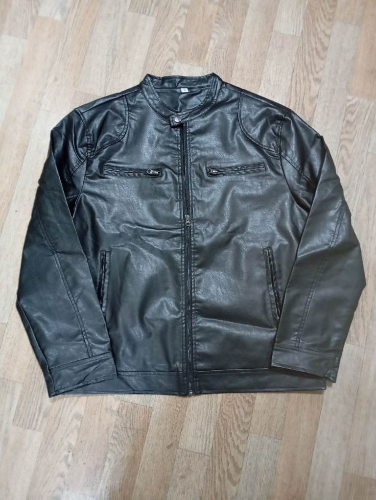 Mens Faux leather jacket (BRAND NEW) size Large 