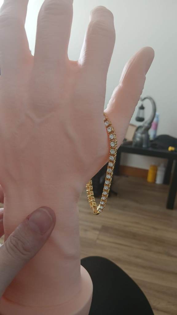 Gold Coloured costume tennis bracelet 