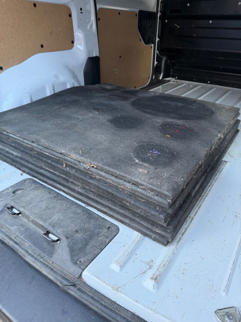 1m x 1m 15mm Black Gym Flooring