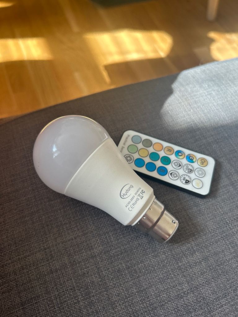 Light bulb (manually can change colours) 