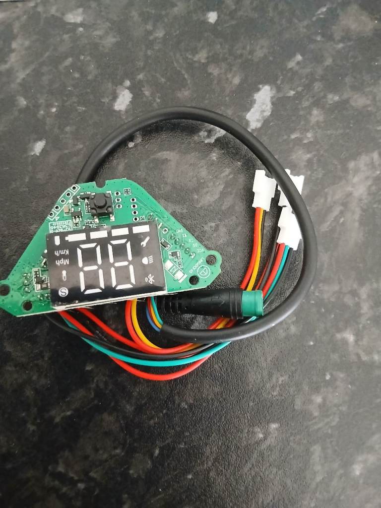 New Electric Scooter Display Unit with Wiring Loom