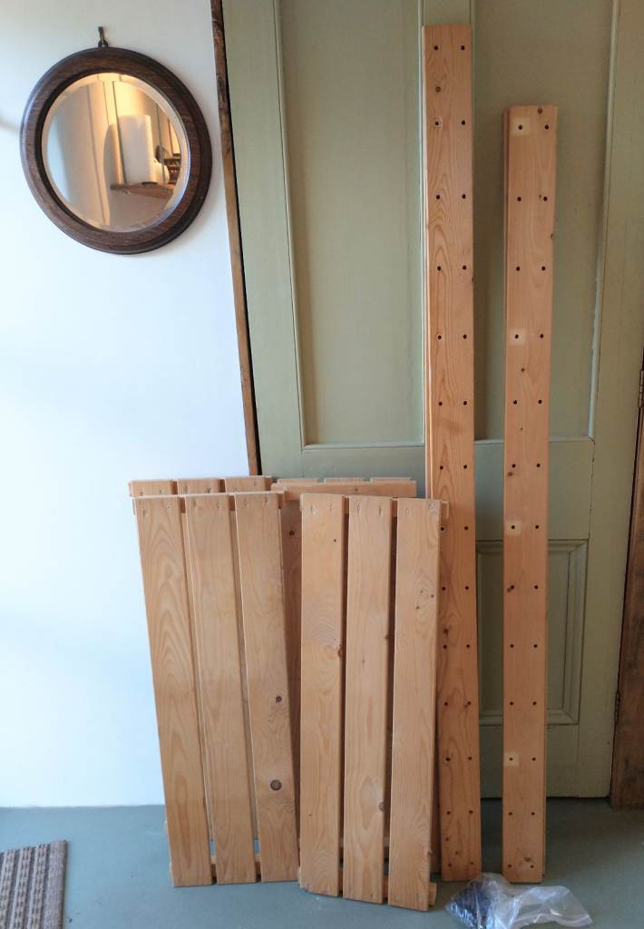 Ikea shelving open shelving unit, dismantled Ivan
