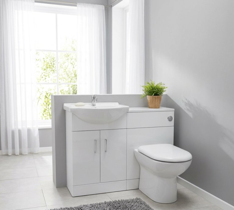 1050mm Bathroom Furniture Set White Clearance Panels Toilet Set salons hairdresser pubs rentals