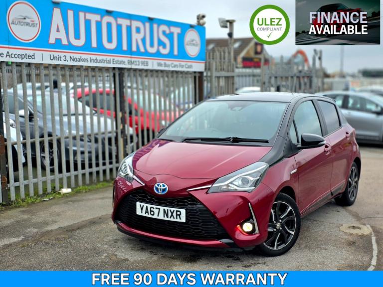 2017 Toyota Yaris 1.5 Hybrid Red Bi-tone 5dr CVT HATCHBACK Petrol/Electric Hybrid Automatic