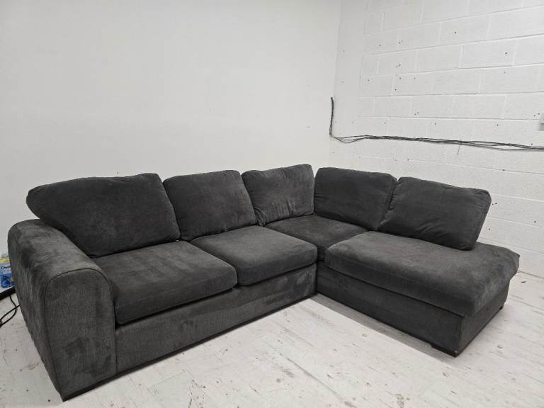 DFS orka grey l shape corner sofa