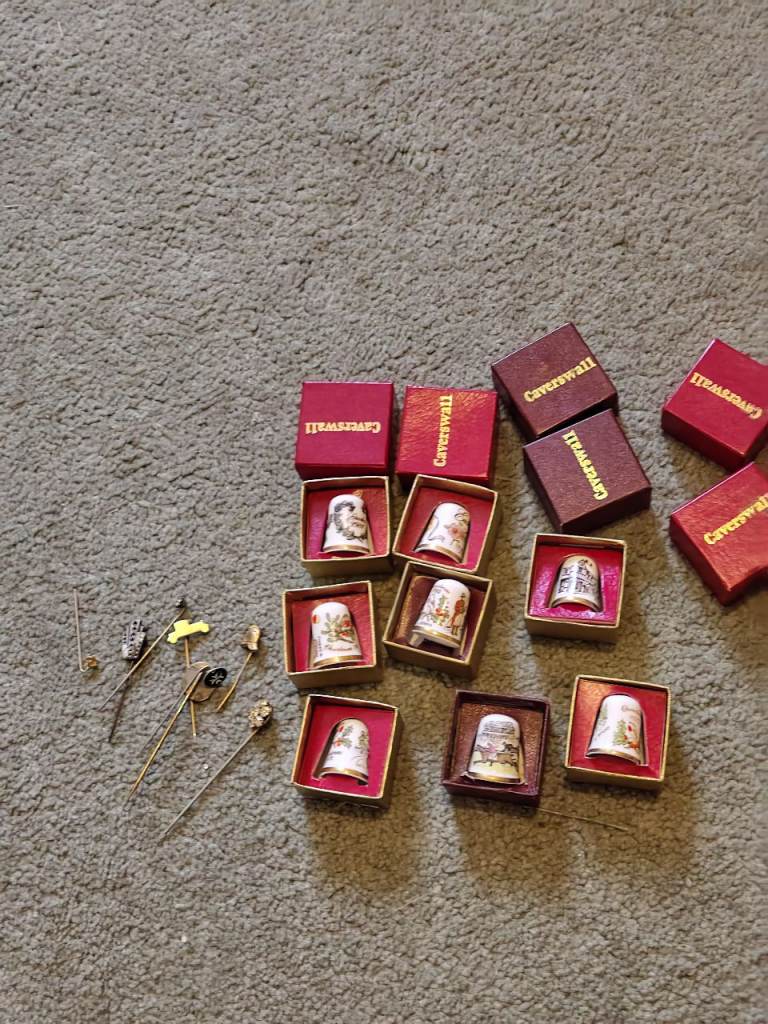 Job Lot of Watches, Collectible Thimbles, and Spoons