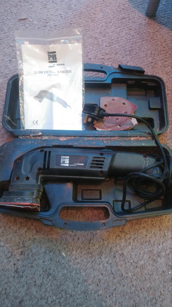 Pb sander with spare head in box diy tools garden house home improvement labour woodwork 