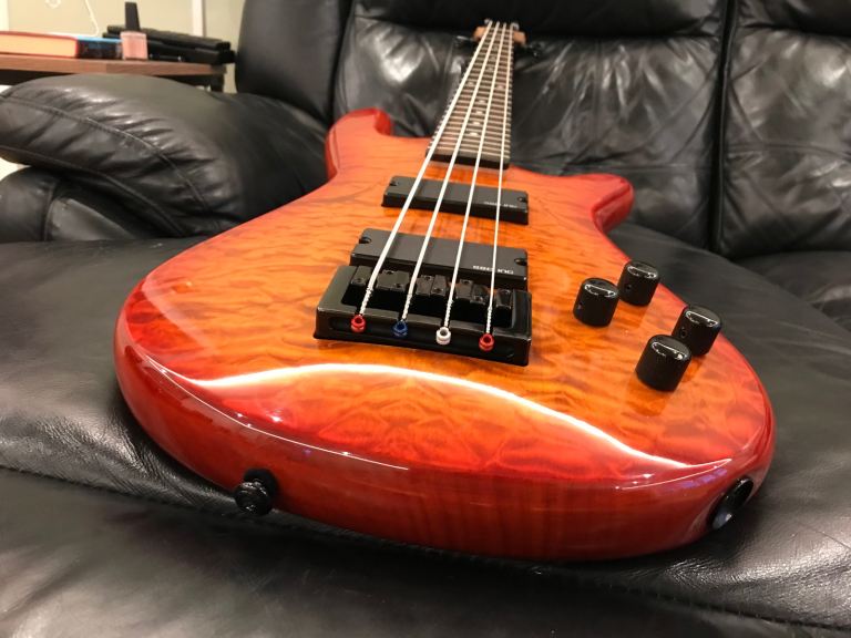 Spector Legend 4 string bass guitar - Standard Amber Burst, great action 