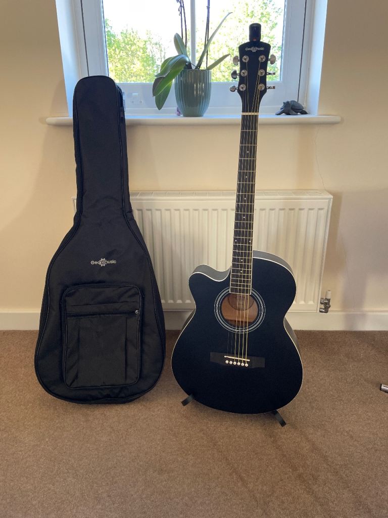 Left handed acoustic guitar