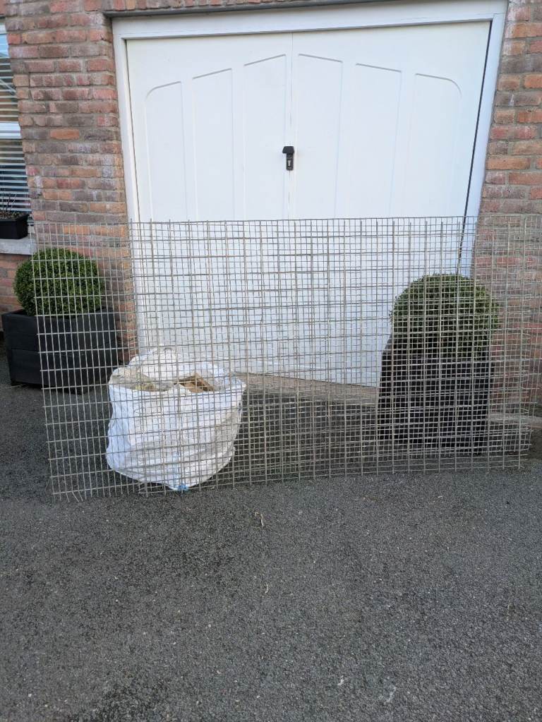 Galvanised steel mesh panels, £30 per sheet