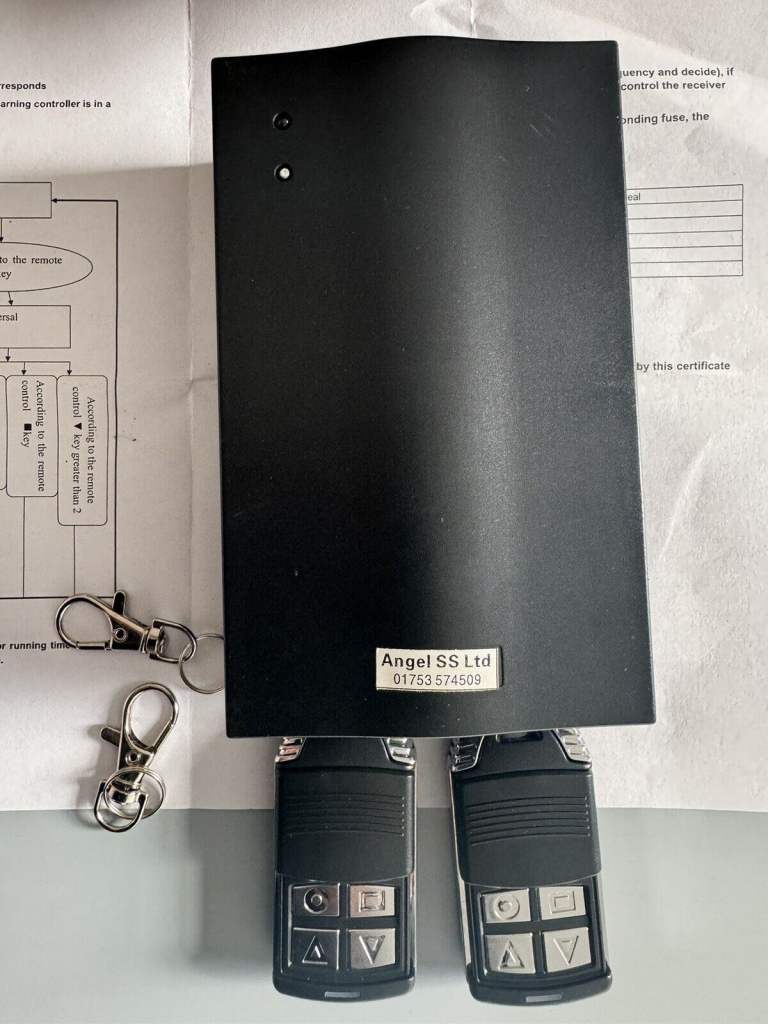 Roller shutter remote control with Two fobs Garage Door controller 