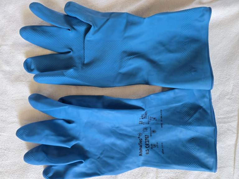 60 Pairs Ansell AlphaTec Work Gloves - Size 9.5 (April 2019)