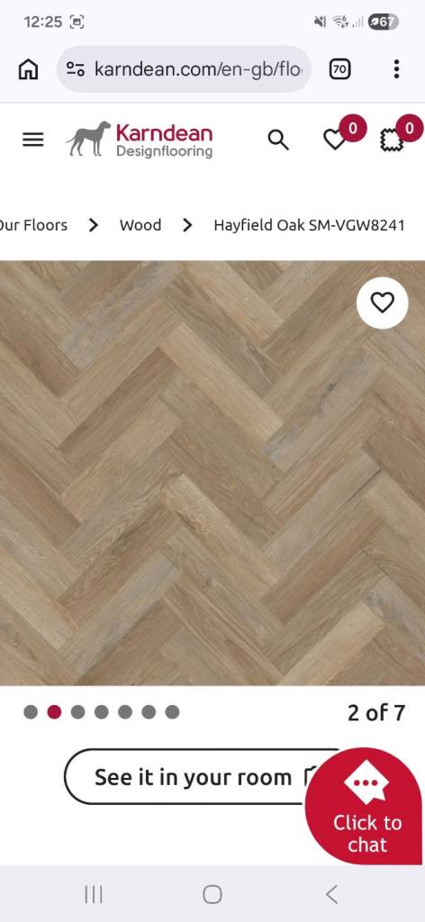 Karndean Hayfield Oak Herringbone flooring