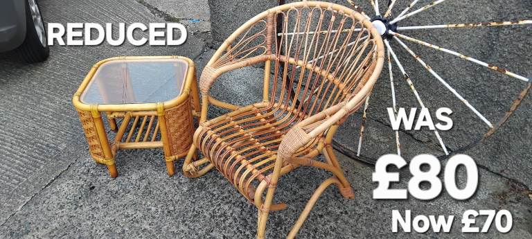 Nice conservatory  chair with small matching table