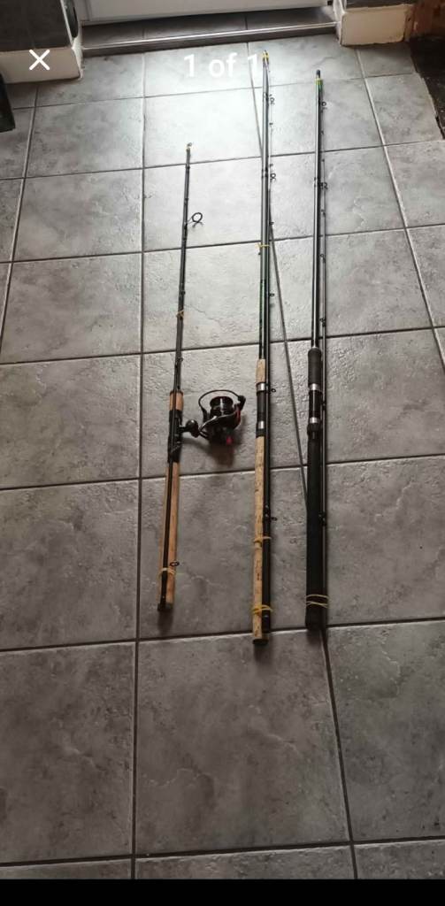 Mat Hayes feeder fishing rod. Middle rod in photo.