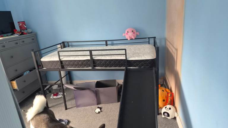 Kids bed with slide