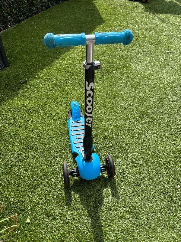 Blue kids scooter