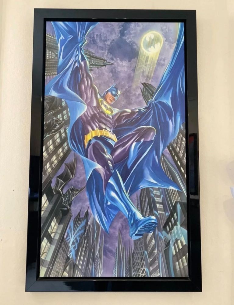 Alex Ross Batman Dark Knight Detective Limited Rare #8/10 Signed Canvas Framed