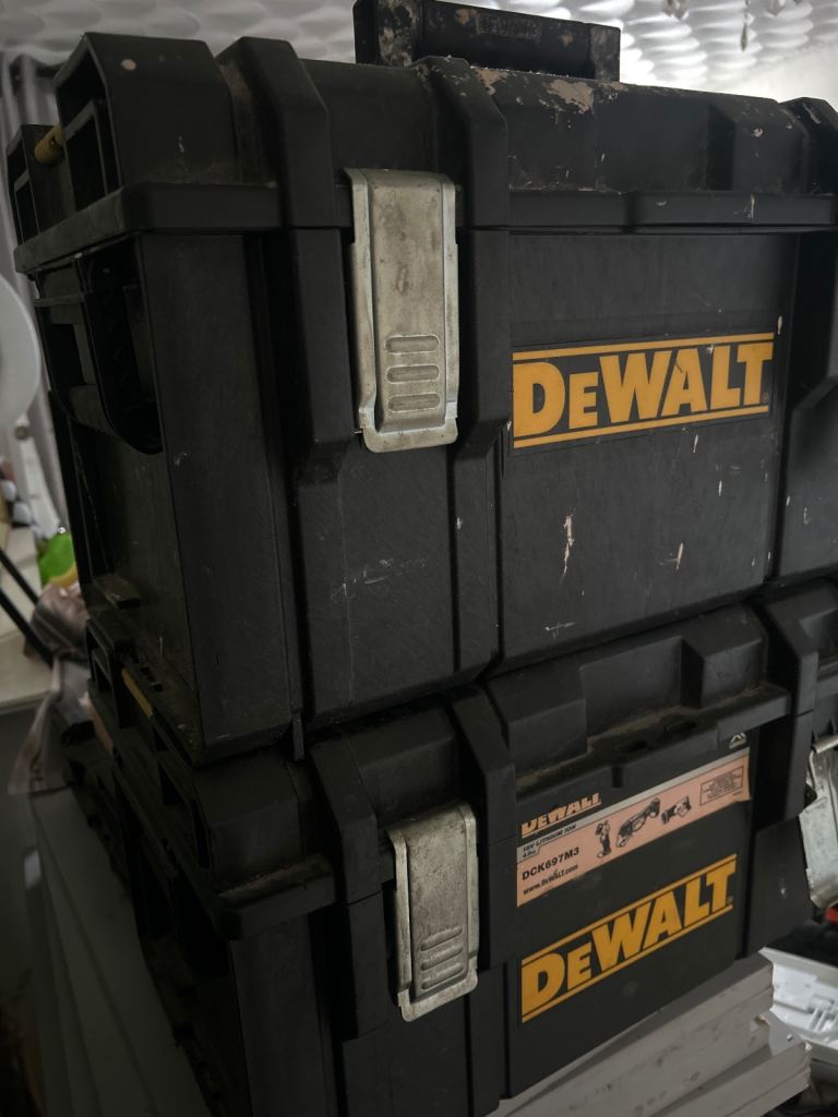 Dewalt tough system stack trolly with  boxes