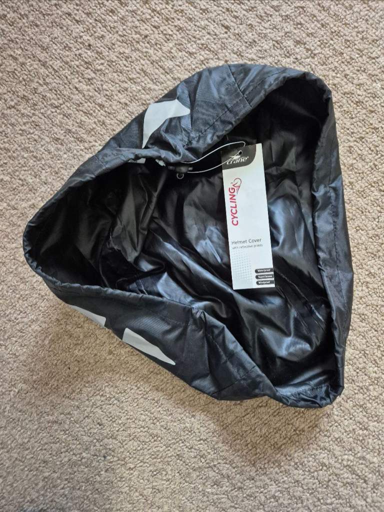 Bike Helmet cover with reflective prints - CRANE - BNWT