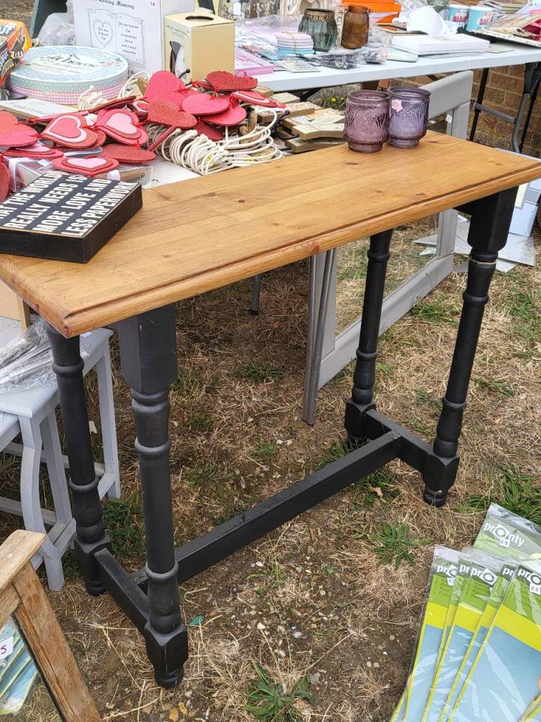 Painted pine console table