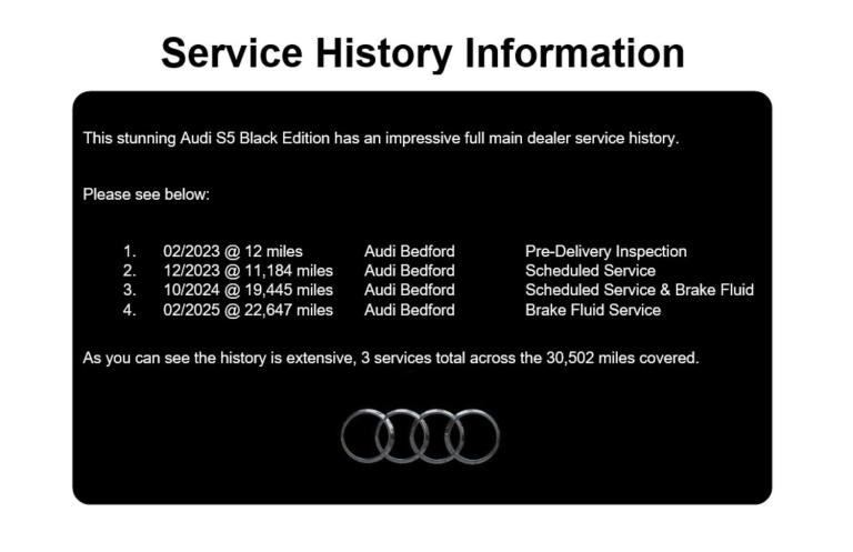 2023 Audi S5 3.0 TDI V6 Black Edition Coupe 2dr Diesel Tiptronic quattro Euro 6 (s/s) (3 Coupe Di...