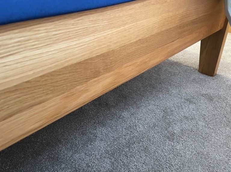 BEVEL Solid Oak Double Bed 