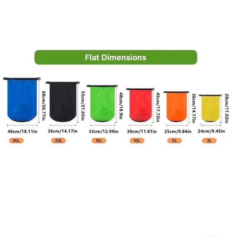 1x Waterproof Dry Bag for Camping & Outdoor Activities - Various Sizes