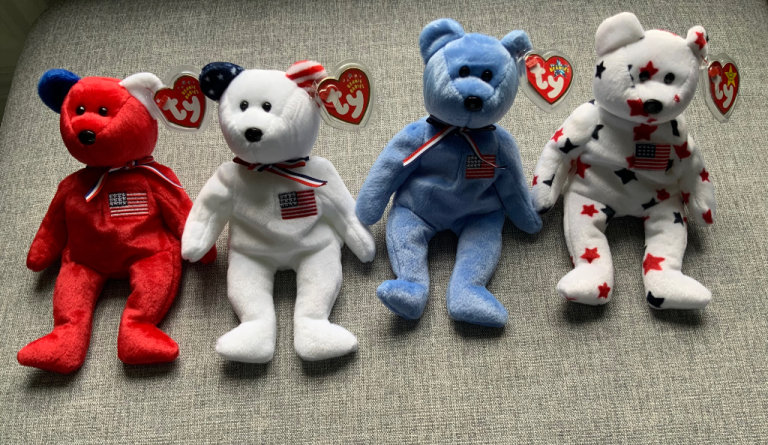 1 x Ty Beanie Babies Bear - Glory 
