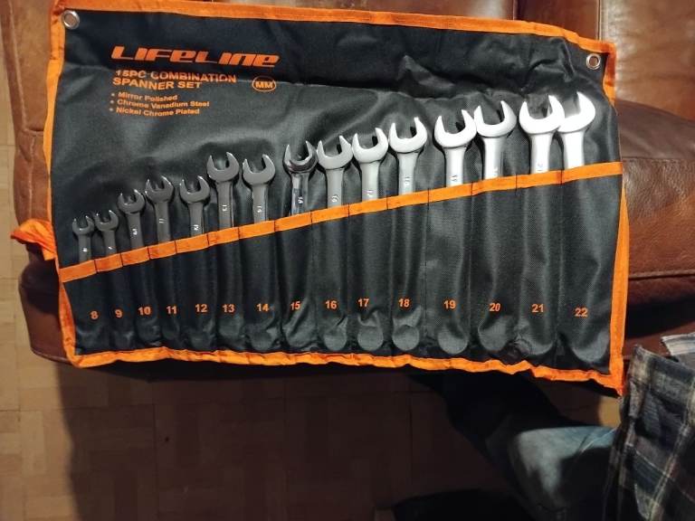 Lifeline 15pc Combination Spanner Set – Brand New