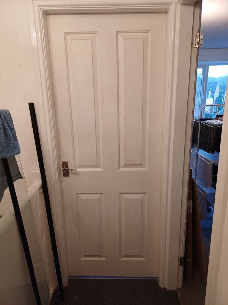 5 unpainted  Doors including handles 