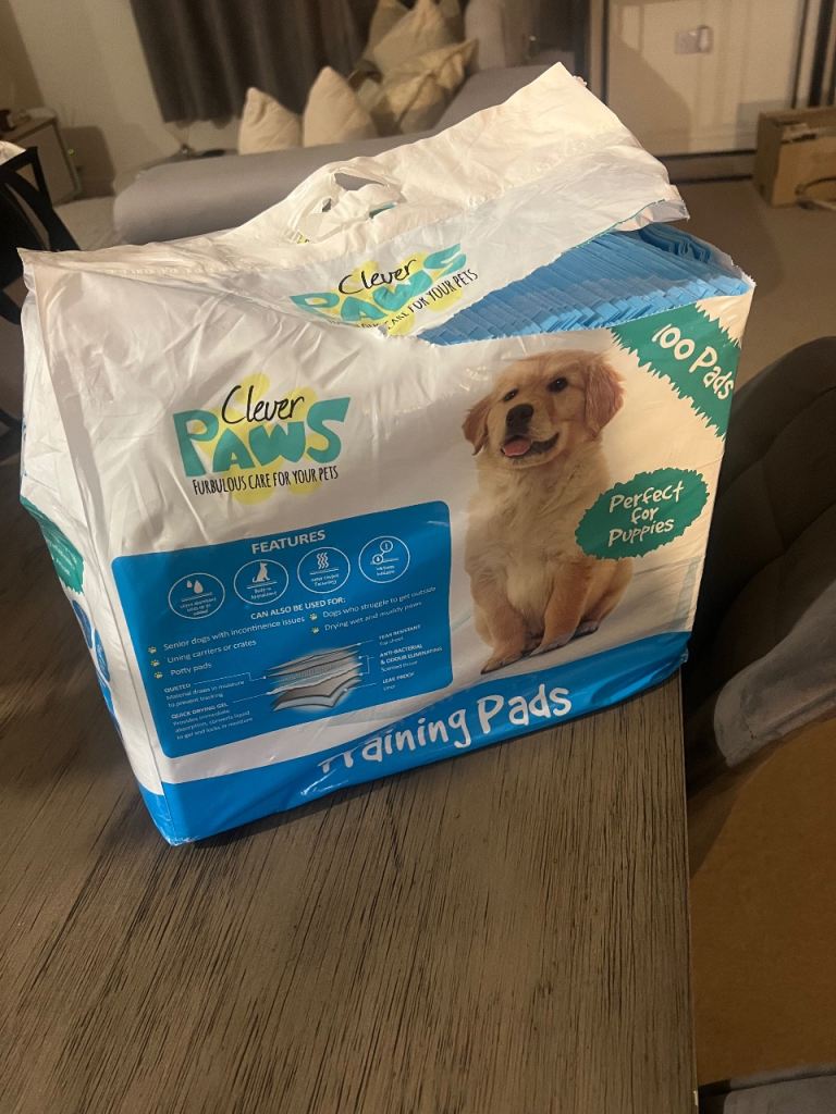Clever Paws Training Pads For puppies (opened - Around 80-90 Left)