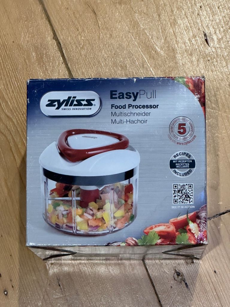 Hand powered food processor great camping accessory 