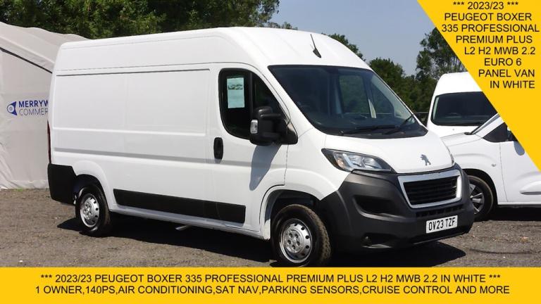 2023 Peugeot Boxer 335 PROFESSIONAL PREMIUM PLUS L2H2 MWB 2.2 140 WITH SAT NAV,AIR CONDITIONIN Pa...