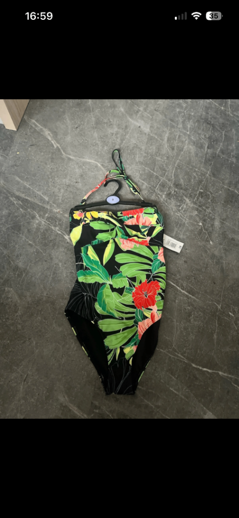 BRAND NEW WITH TAGS SIZE 8 MULTI PRINT SWIMSUIT 