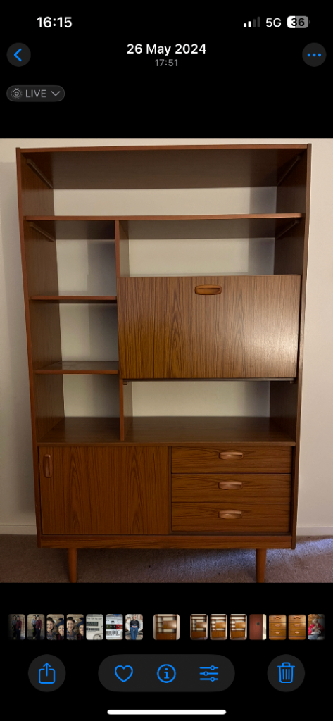 Mid-Century Teak Room Divider by Schreiber