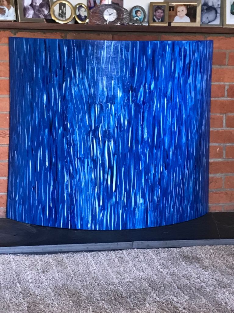 Beautiful Unique Hand-painted Summer Fire/ Barbeque Screen 