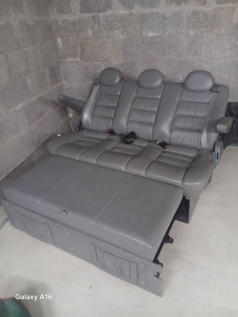 Camper van captains chairs with matching rock & roll bed