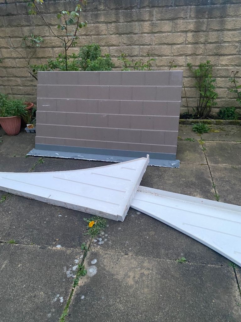 Fibre glass door canopy with side panels 