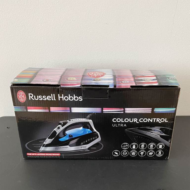 New Russell Hobbs 2400W Powersteam Ultra Steam Iron Ceramic Soleplate Black
