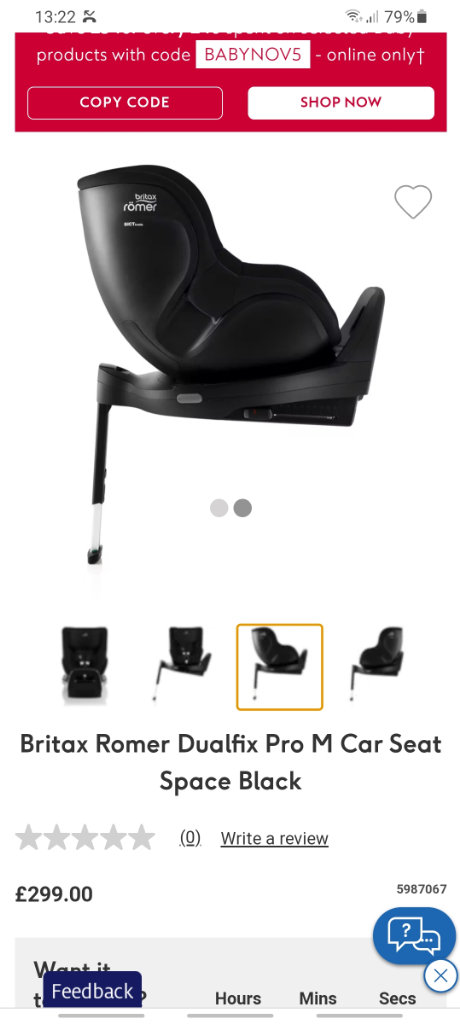 Britax Römer DUALFIX PROM car seat plus Britax Base(used)