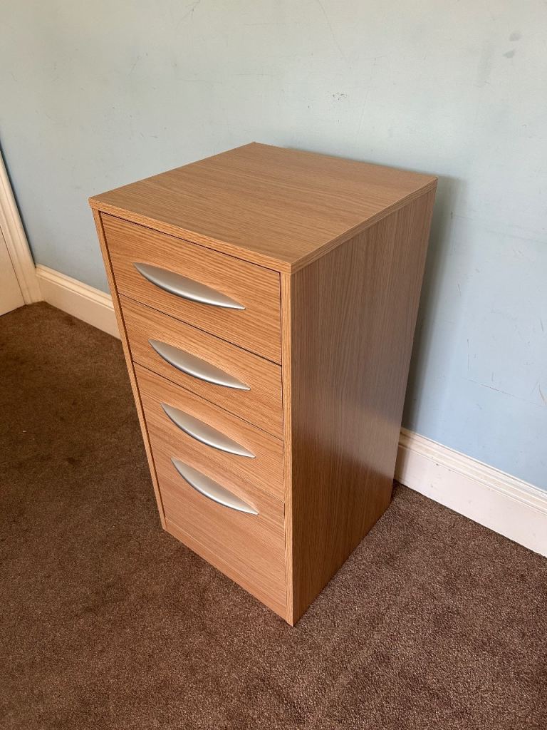 Home Office Unit with 3 Drawers and 1 Filing Drawer H31.5in/80cm W15.5in/39.5cm D15.5in  C617