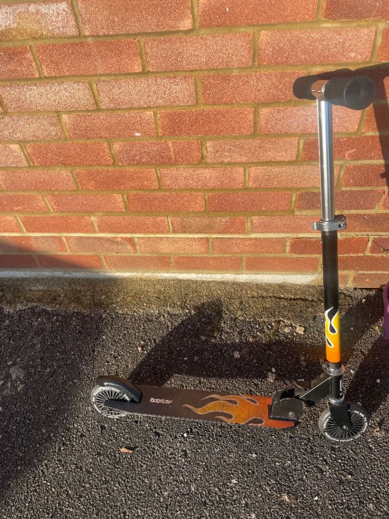 Bopster two wheel scooter flames