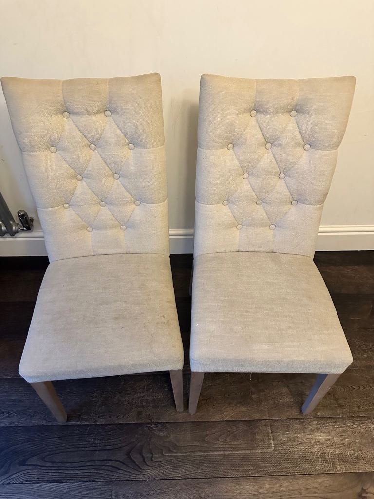 Upholstered Dining Chairs x2