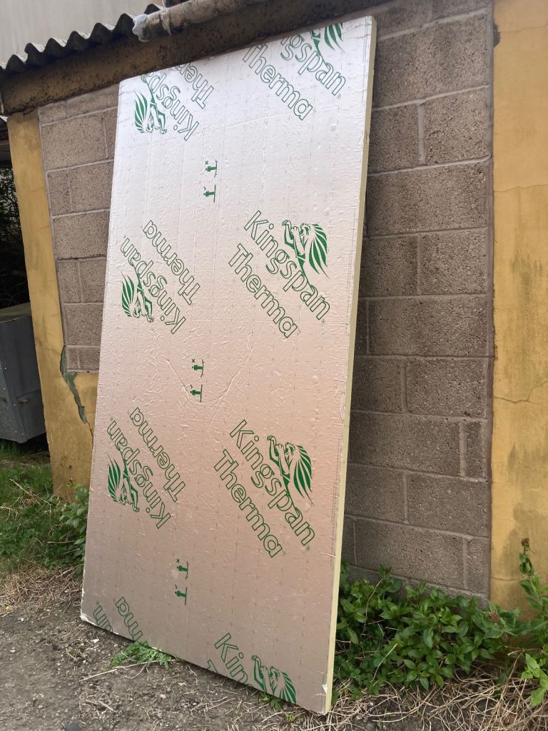 Kingspan insulation boards 8by4 50mm 40 boards available no vat 