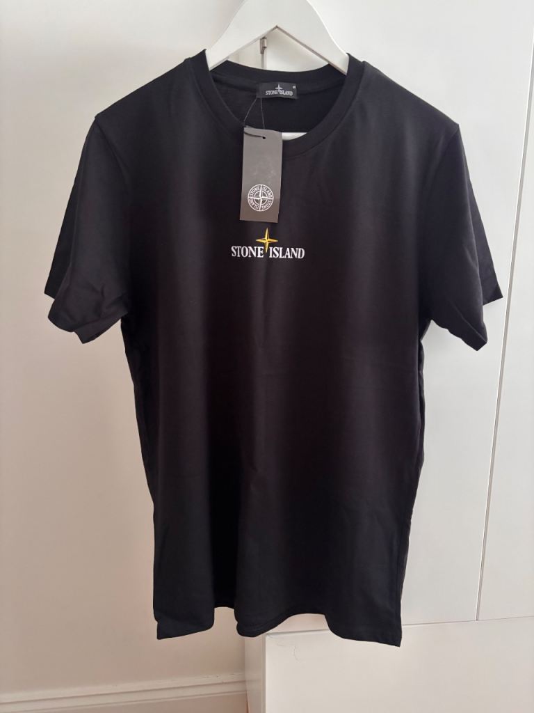 Stone Island Black T-Shirt with Tags – Brand New