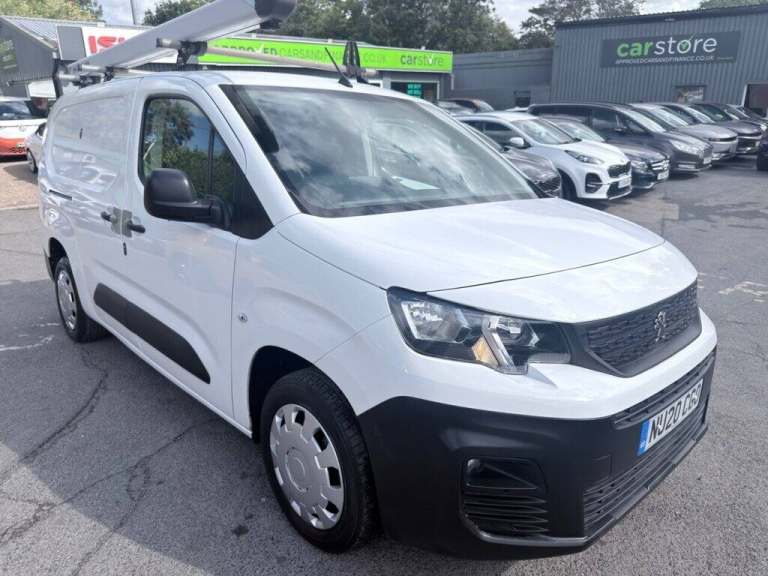 2020 Peugeot Partner White 1.5 BlueHDi 950 Professional LWB Van, 30,400 miles, Euro 6, 5-Speed m ...