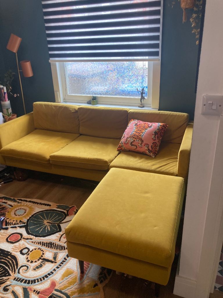 sofa with futon (swyft model 01 yellow)