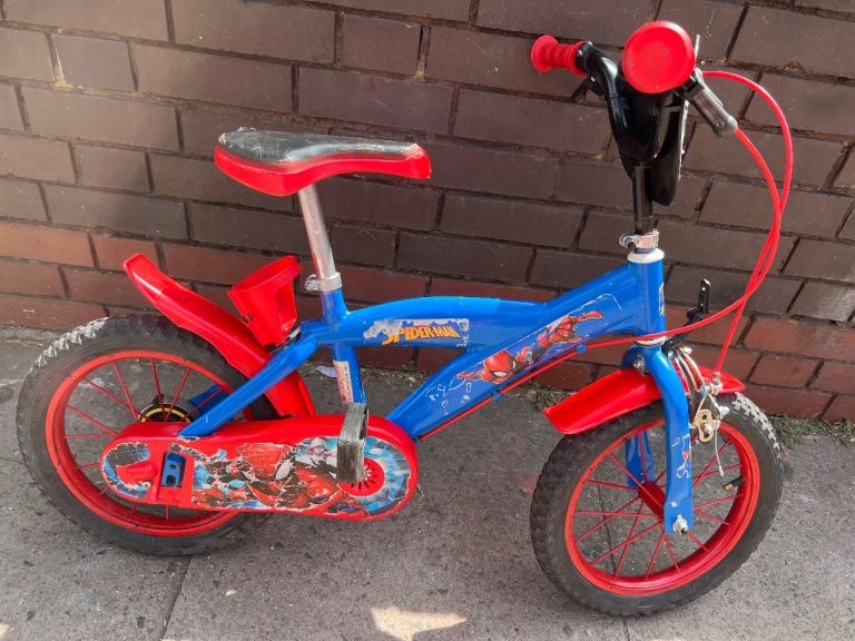 Spiderman Kids Bike - Red & Blue, Good Condition