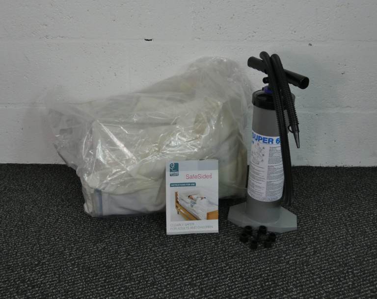 SafeSides Bed with Pump and Quilted Sheets